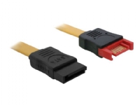Delock Cable SATA Extension - SATA-forlengelseskabel - Serial ATA 150/300/600 - SATA (hann) til SATA (hunn) - 30 cm - rett kontakt - gul