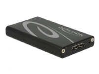 Delock - Drevkabinett - mSATA - USB 3.0 - svart