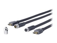 VivoLink Pro Cross Wall - HDMI-kabel med Ethernet - HDMI hann til HDMI hann - 20 m