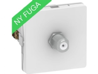 LK FUGA F-connector udtag, 1 modul, hvid