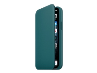 Apple Folio - Lommebok for mobiltelefon - lær - påfugl - for iPhone 11 Pro