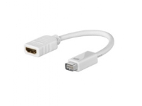 Goobay Mini DVI Adapter, Mini-DVI, HDMI Type A (Standard), Hankjønn, Hunkjønn, Hvit