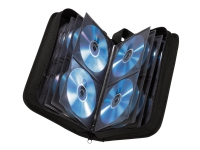 Hama CD Wallet 120 - Lomme for CD/DVD-plater - 120 plater - nylon - svart