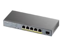 Zyxel GS1350-6HP - Switch - smart - 5 x 10/100/1000 (PoE+) + 1 x Gigabit SFP (opplink) - stasjonær - PoE+ (250 W)