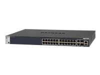 NETGEAR M4300-28G - Switch - L3 - Styrt - 2 x 10/100/1000/10000 + 2 x 10 Gigabit SFP+ + 24 x 10/100/1000 - front til bakside-luftflyt - rackmonterbar