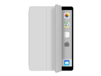 eSTUFF - Skjermdeksel for nettbrett - polyuretanlær, termoplast-polyuretan (TPU) - grå - 9.7 - for Apple 9.7-inch iPad (5. generasjon, 6. generasjon)