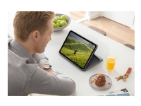 Logitech Folio Touch - Tastatur og folioveske - med styrepute - bakbelysning - Apple Smart connector - QWERTY - Pan Nordic - Oxford-grå - for Apple 10.9-inch iPad Air (4. generasjon)