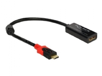 Delock - Thunderbolt-adapter - USB-C (hann) til DisplayPort (hunn) - 20 cm - svart
