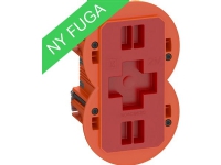LAURITZ KNUDSEN FUGA Air Slim forfradåse 2 modul, orange.