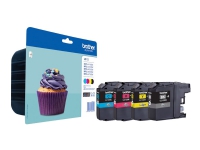 Brother LC123 Value Pack - 4-pack - Høy ytelse - svart, gul, cyan, magenta - original - blister med lyd-/elektromagnetisk alarm - blekkpatron - for Brother DCP-J132, J152, J172, J552, J752, MFC-J245, J470, J650, J6520, J6720, J6920, J870