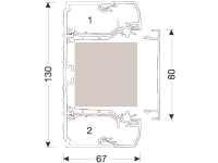 HAGER Kanalbund BRHN 70130 PH, Højde 70 mm, bredde 130 mm, Længde 2000 mm, Perlehvid halogenfri plast. - (2 meter)
