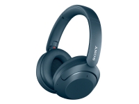 Sony WH-XB910N - Hodetelefoner med mikrofon - full størrelse - Bluetooth - trådløs, kablet - aktiv støydemping - 3,5 mm jakk - blå