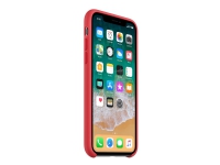 Apple - Baksidedeksel for mobiltelefon - silikon - bringebærrød - for iPhone X