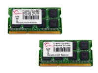 G.Skill SQ Series - DDR3 - sett - 8 GB: 2 x 4 GB - SO DIMM 204-pin - 1066 MHz / PC3-8500 - CL7 - ikke-bufret - ikke-ECC
