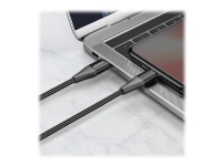 Anker Powerline+ II - Lightning-kabel - USB-C hann til Lightning hann - 90 cm - dobbeltisolert - svart - Power Delivery-støtte