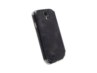 Krusell Flipcover Kiruna - Beskyttende deksel for mobiltelefon - ekte skinn - svart - for Samsung Galaxy S4
