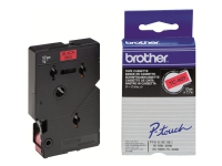 Brother - Svart, rød - Rull (1,2 cm x 7,7 m) 1 stk skriverteip - for P-Touch PT-15, PT-20, PT-2000, PT-3000, PT-500, PT-5000, PT-6, PT-8, PT-8E