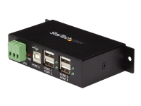 StarTech.com 4-Port Industrial USB 2.0 Hub with ESD Protection - Mountable - Multiport Hub (ST4200USBM) - Hub - 4 x USB 2.0 - DIN-skinnemonterbar - DC-strøm - for P/N: ITB20D3250, MSDREADU2OTG, USB2HAB15, USB2HAB30AC, USB2HAB50AC, USB2HABM1, USB2HABM