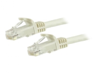 StarTech.com 15m CAT6 Ethernet Cable, 10 Gigabit Snagless RJ45 650MHz 100W PoE Patch Cord, CAT 6 10GbE UTP Network Cable w/Strain Relief, White, Fluke Tested/Wiring is UL Certified/TIA - Category 6 - 24AWG (N6PATC15MWH) - Koblingskabel - RJ-45 (hann)