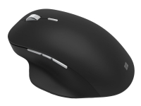 Microsoft Precision Mouse - Mus - ergonomisk - høyrehendt - optisk - 6 knapper - trådløs, kablet - USB, Bluetooth 4.0 - svart