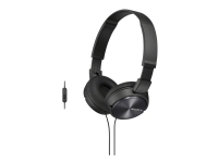 Sony MDR-ZX310 - Hodetelefoner - full størrelse - kablet - 3,5 mm jakk - svart