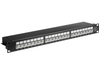 Goobay 90854, RJ45, Cat6a, U/FTP (STP), 22/26, Svart, Rackmontering