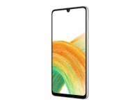 Samsung Galaxy A33 5G - 5G smarttelefon - dobbelt-SIM - RAM 6 GB / 128 GB - microSD slot - OLED-display - 6.4 - 2400 x 1080 piksler (90 Hz) - 4x bakkameraer 48 MP, 8 MP, 5 MP, 2 MP - front camera 13 MP - kul hvitt