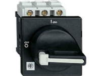 SCHNEIDER ELECTRIC Forsyningsadskiller 3 polet 12A Komplet afbryder til frontmontage Et-huls montage. Sort drejegreb