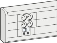 Endestykke til installationskanal 50 x 180 mm