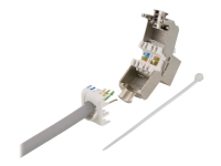 DELTACO MD-121 - Modulinnlegg - RJ-45 - hvit, metall