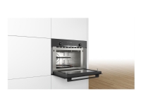 Bosch Serie | 6 CMA585MB0 - Kombinasjonsovn - innebygd - fordypning - bredde: 56 cm - dybde: 55 cm - høyde: 45 cm - svart