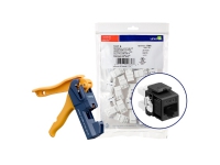 Leviton 61110-JE6, Flat, Sort, RJ-45, Hunkjønn, Gull, 26/22
