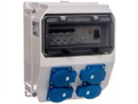 PCE LUBLIN stationary switchgear 9 modules with protections 4xGS 16A 250V FI40 IP44 9018012 - 9018012