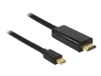 Delock High Speed HDMI - Adapterkabel - Mini DisplayPort hann til HDMI hann - 2 m - svart - 1080p-støtte