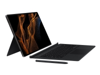 Samsung EF-DX900 - Tastatur og folioveske (bokomslag) - med styreplate - bakgrunnsbelyst - POGO pin - svart tastatur, svart boks - for Galaxy Tab S8 Ultra