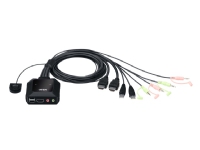 Aten CS22H-AT, 4096 x 2160 piksler, 4K Ultra HD, 3,47 W, Sort