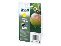 Epson T1294 - L-størrelse - gul - original - blære med RF/lyd-alarm - blekkpatron - for Stylus SX230, SX235, SX430, SX438 WorkForce WF-3010, 3520, 3530, 3540, 7015, 7515, 7525