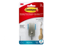 3M Command Bath krog, lille, børstet nikkel