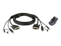 ATEN 2L-7D02UDX2 - Tastatur / video / musekabelsett (KVM) - TAA-samsvar