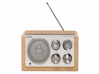 Denver TR-61LIGHT WOODMK2, Bærbar, Digitalt, AM,FM, Tre, Metall, Tre, Rotasjon