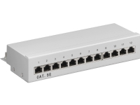 CAT 5e Mini/desktop-patch-panel, 12 porte