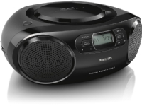 Philips AZB500B/12, Digitalt, DAB,DAB+, CD,CD-R,CD-RW, Fast backward, Hurtig frem, Next, Forrige, Repeter, Shuffle, 2 W, 7,62 cm (3)