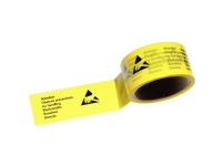 TRU COMPONENTS ESD-tape 50 m Gul, Sort (L x B) 50 m x 4.8 cm ESDBA-Y-50M