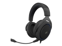 CORSAIR Gaming HS50 PRO STEREO - Hodesett - full størrelse - kablet - 3,5 mm jakk - blå