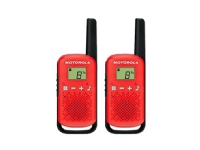 Motorola T42 - Bærbar - toveis radio - PMR - 446 MHz - 16-kanalers - svart og rød (en pakke 2)