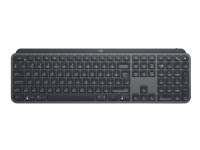 Logitech MX Keys - Tastatur - bakbelysning - Bluetooth, 2.4 GHz - QWERTY - US International - grafitt