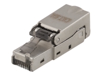 DELTACO - Nettverkkontakt - RJ-45 (hann) - skjermet - CAT 6a - sølv