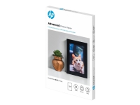 HP Advanced Glossy Photo Paper - Blank - 100 x 150 mm - 250 g/m² - 25 ark fotopapir - for ENVY Inspire 7255, 79XX Officejet 80XX Photosmart B110 Smart Tank Plus 55X