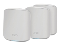 NETGEAR Orbi RBK353 - Wi-Fi-system (ruter, 2 utvidere) - inntil 3750 kvadratfot - maske - GigE - 802.11a/b/g/n/ac/ax - Dobbeltbånd