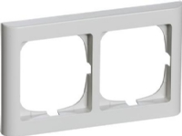 FUGA ramme Softline 63 2 modul vandret dobbelt, lysegrå